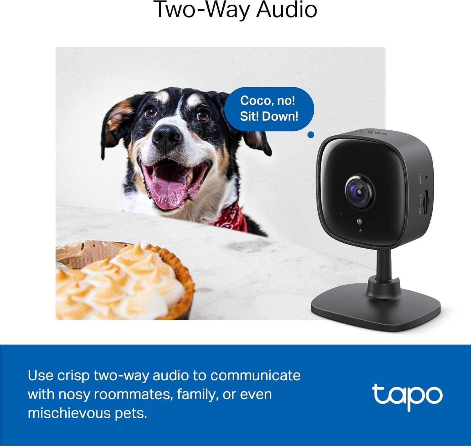 Tapo C101 1080P Indoor Wired Security Camera Baby Pet Monitor 2-Way Audio Night