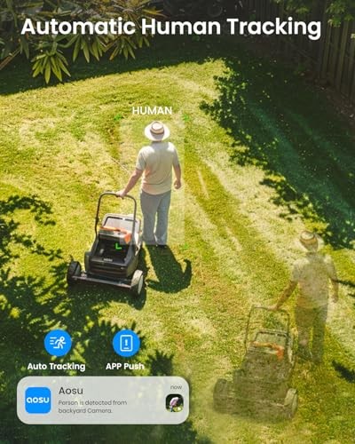 Solar Security Camera Wireless Outdoor with Panoramic PTZ, Human Auto Modern