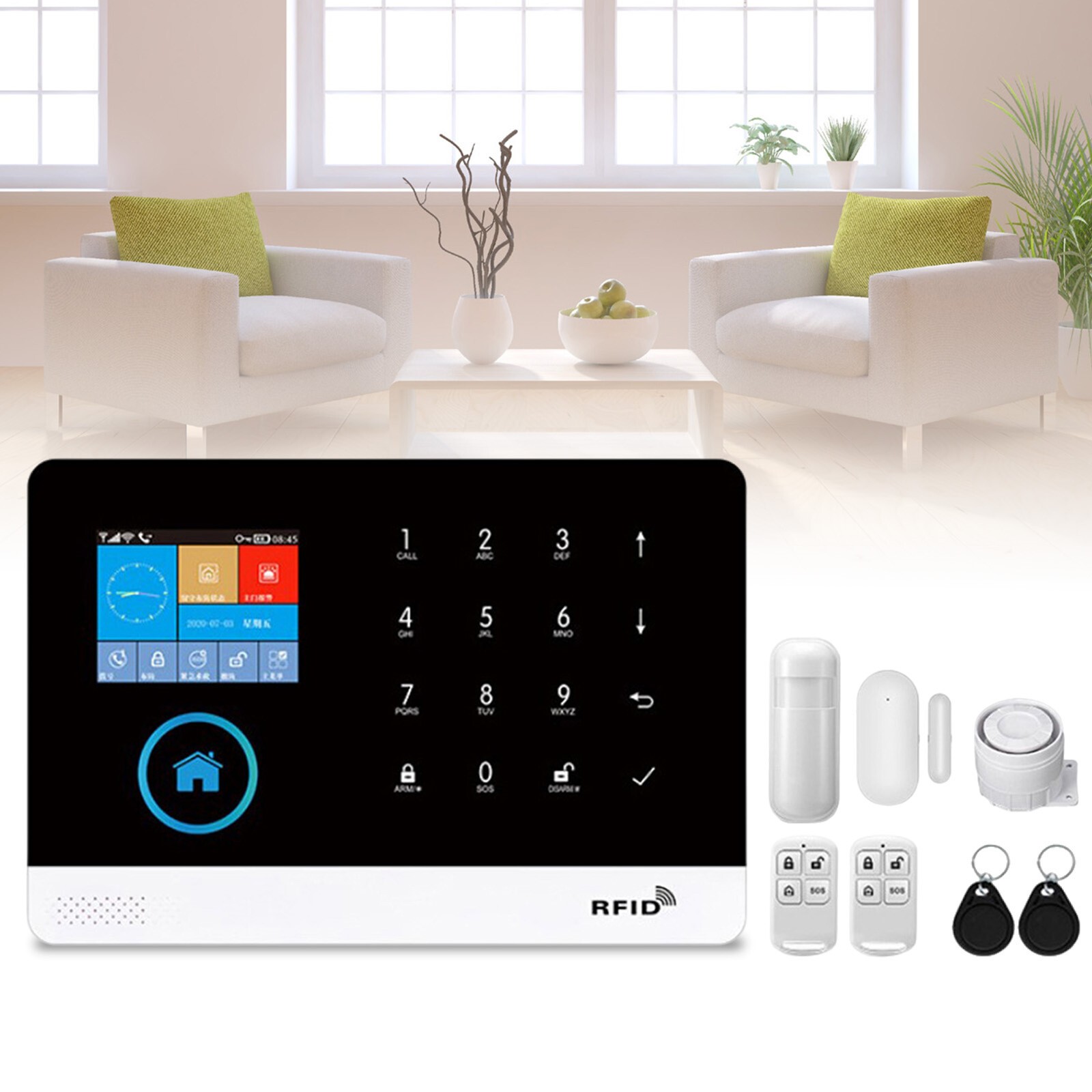App Control Wireless Alarm System for Home Burglar Security Smart House KitAI