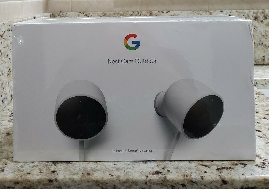 NEST Cam Outdoor Smart Security Camera (2-Pack) NC2400ES – Sealed NEW