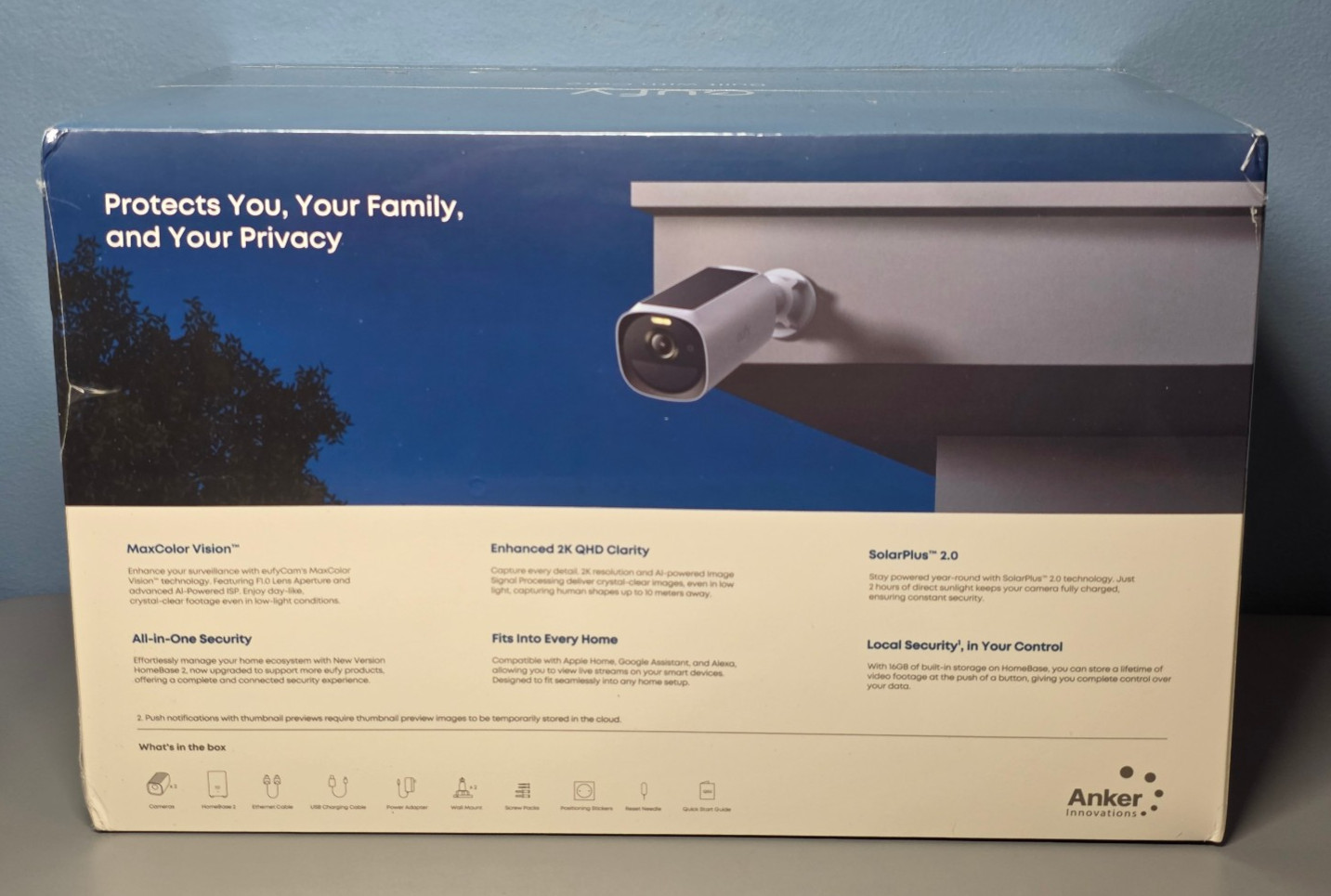 eufy eufyCam E40 Wireless Solar Security Camera System 2K MaxColor Night Vision