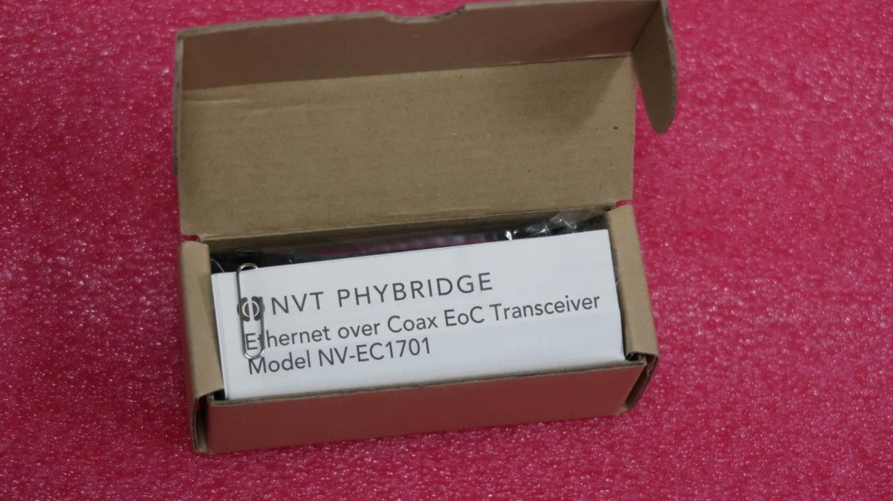 NVT NV-EC1701 Phybridge EoC Ethernet over Coax Transceiver BNC NEW