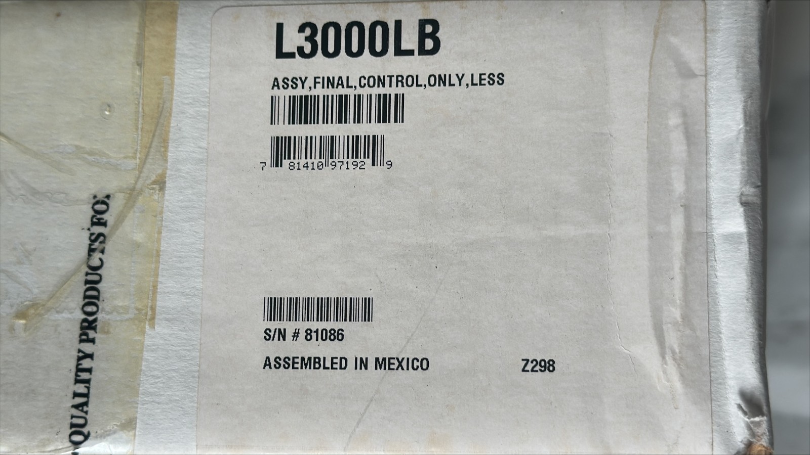 New Honeywell L3000LB WAL3000-30.00 LYNX Plus . Sealled Box