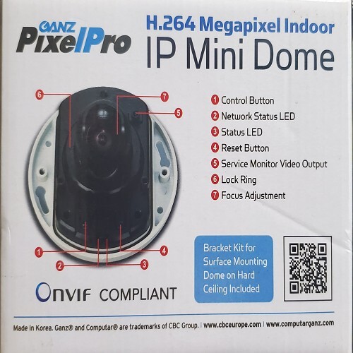 Ganz PixeIPro H.264 Megapixel Indoor/Outdoor IP Mini Dome IP Security Camera  