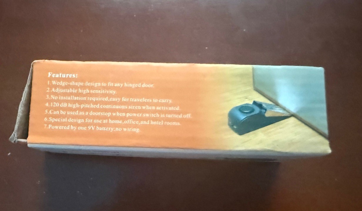 Upgraded Door Stop Alarm .Base for Home Security