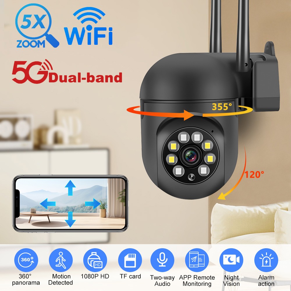 4-Pack Wireless 5G WiFi Security Camera System Smart Outdoor Night Vision 1080P