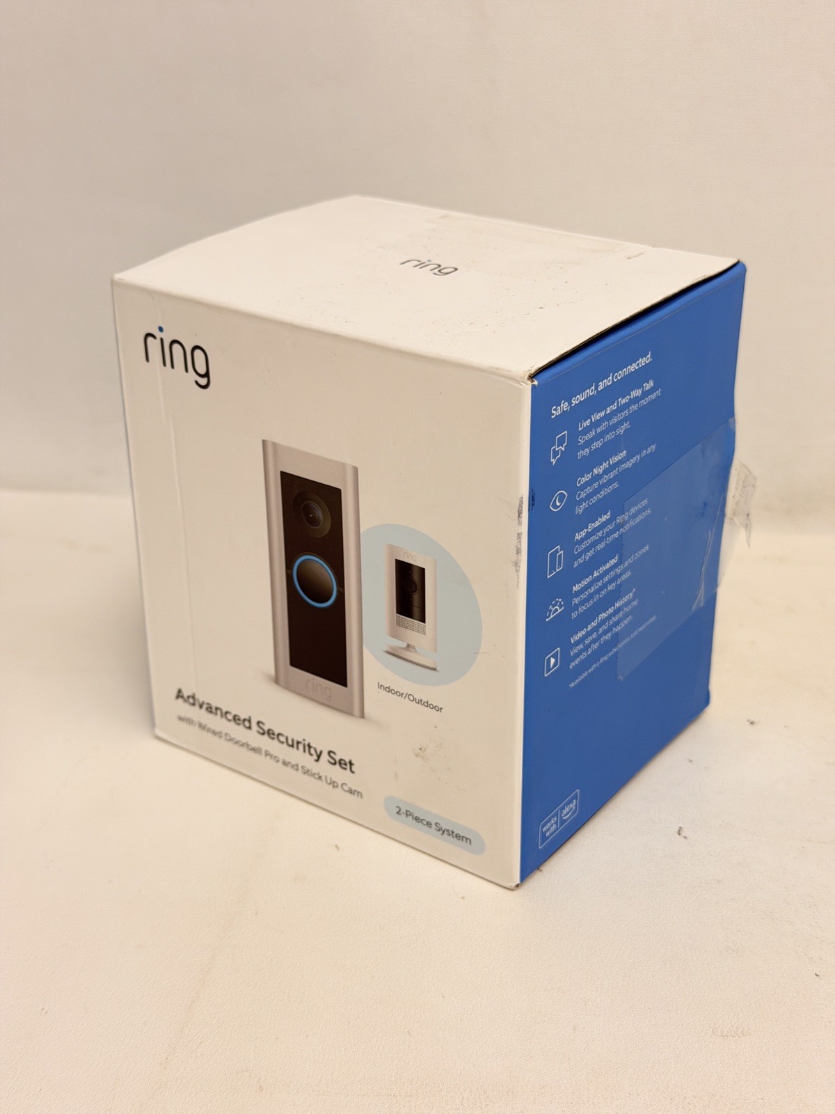 Ring Doorbell Pro w/ Stick Up Cam Night Vision and 2 Way Audio