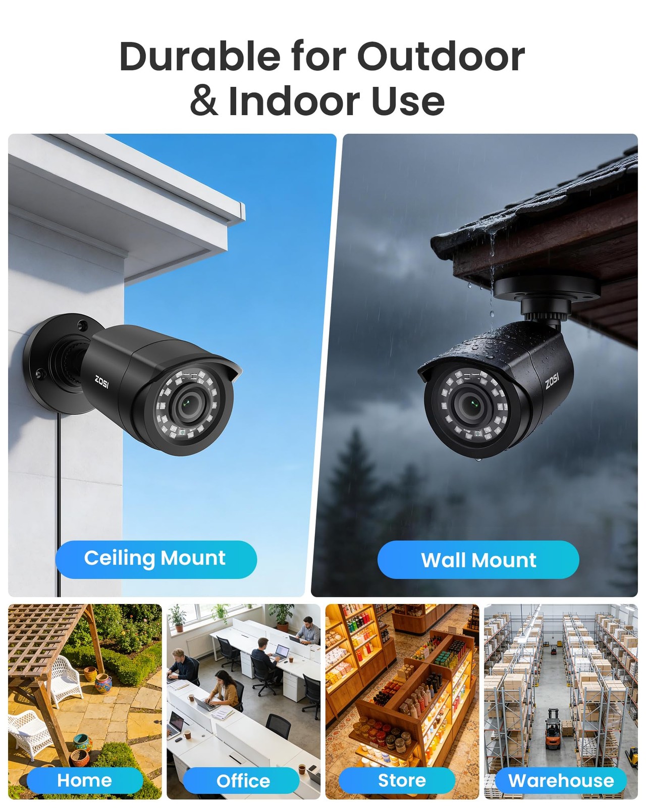 8CH 3K Lite Wired Security Camera System with AI Human Vehicle Detection, 8pc…