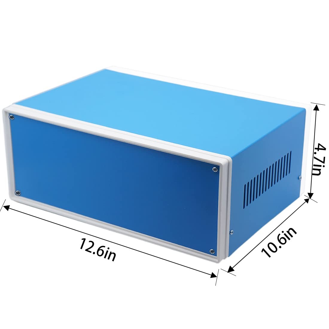Zulkit Electronic Enclosures Blue Metal Enclosure 12.6″ x 10.6″ x 4.7″,