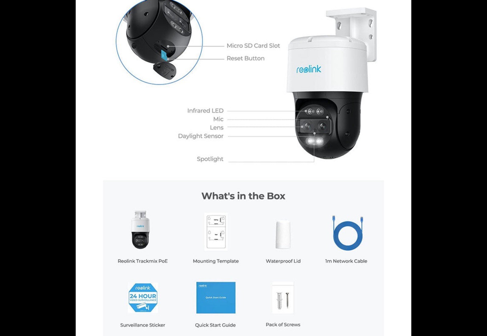 Reolink TrackMix PoE 4K Dual-Lens PTZ Security Camera – Brand New (4 AVAILABLE)