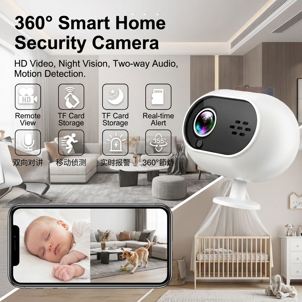 1080P WiFi IP Security Camera Wireless CCTV System Home Indoor Baby Pet Monitor