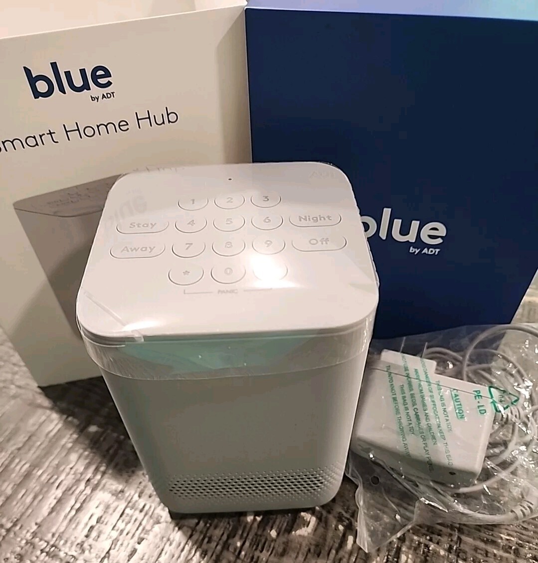 BLUE By ADT Smart Home Hub Master Base Unit Model S40LR0-01 G Pearl Gray