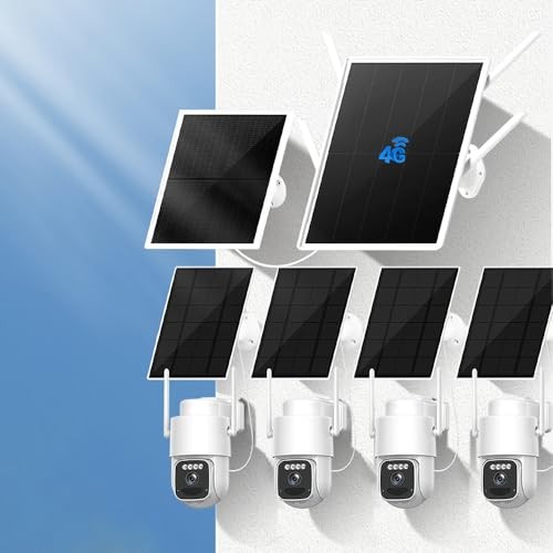 Solar 4G LTE Cellular Security Camera kit Wireless Outdoor,No WiFi 14in