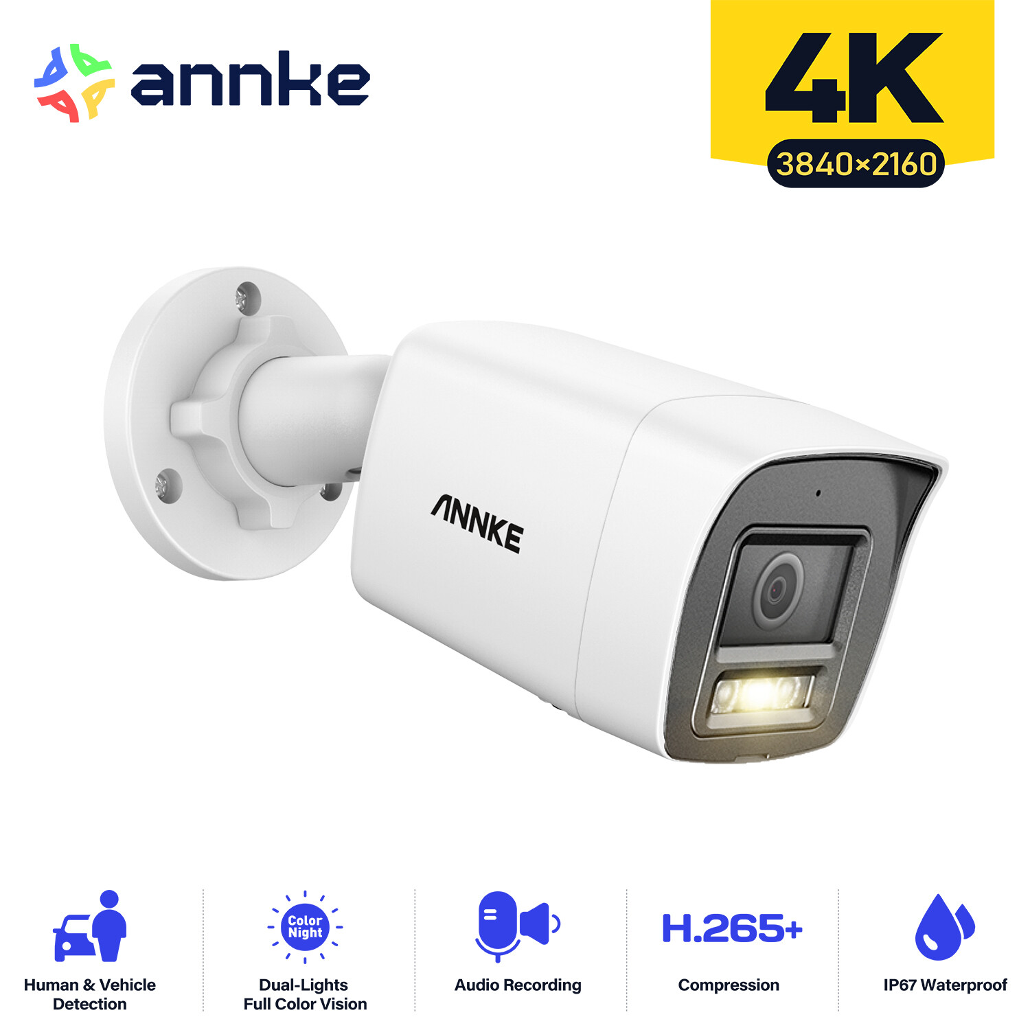 SANNCE 5MP Audio Recording POE IP Security Camera System 4K 8CH NVR AI Detection