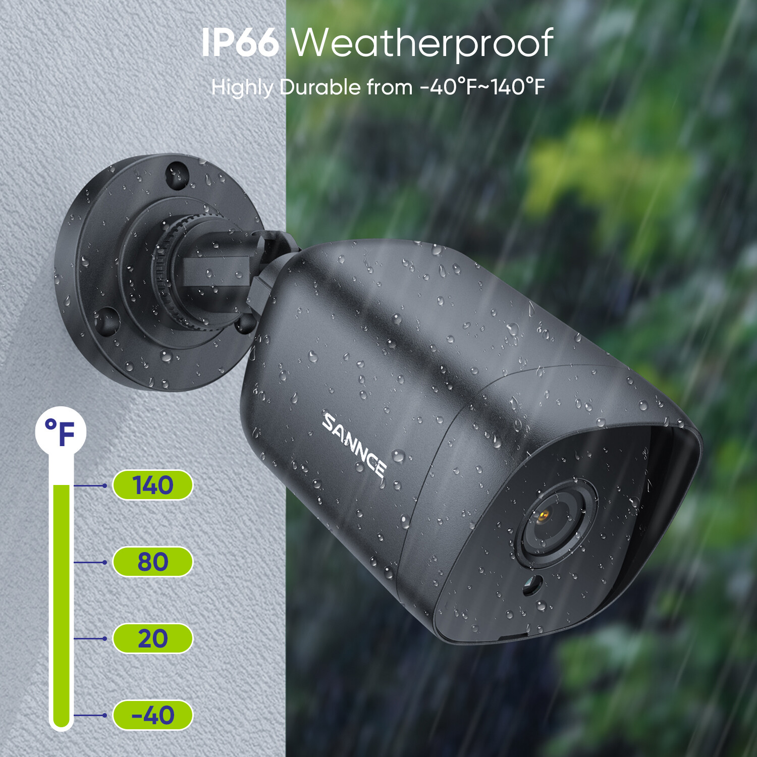 SANNCE HD 5MP CCTV System Security Camera 5in1 8CH DVR Outdoor EXIR Night Vision
