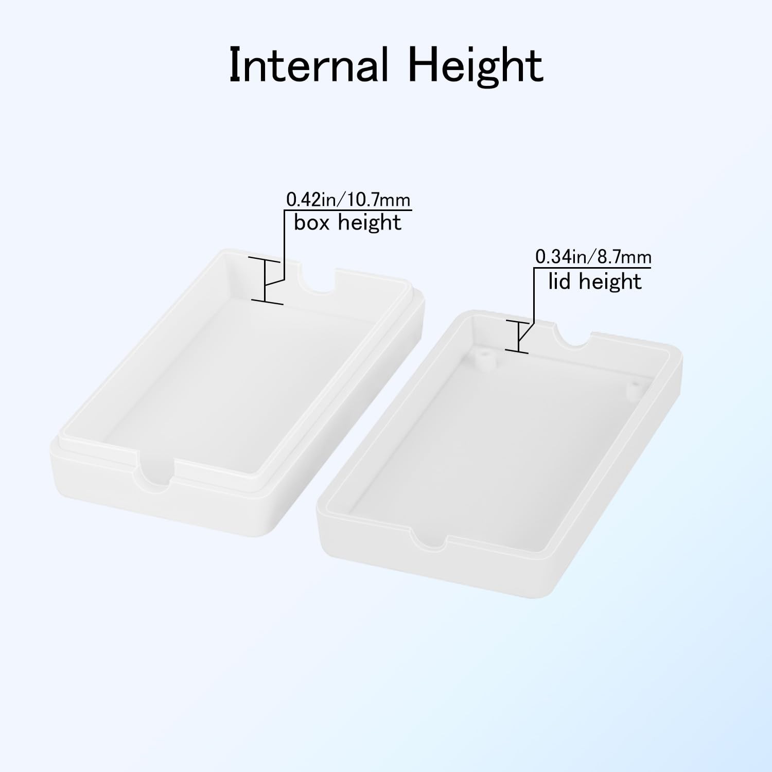 HoHaing Project Box 8 Pieces Electrical 2.36″ x 1.42″ x 0.67″, White