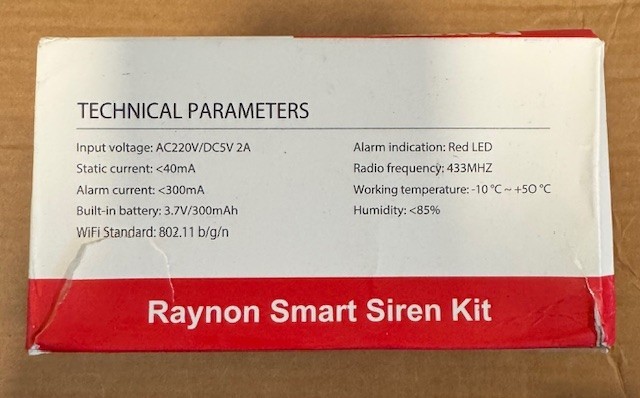 Raynon WiFi Home Security System Base Kit Alarm Door Sensor PIR Sensor W/Remotes