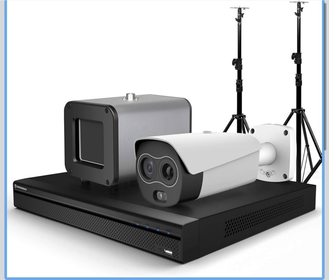 Amcrest Thermal IP Camera AI NVR System, AI Thermal POE Camera With Temp Monitor