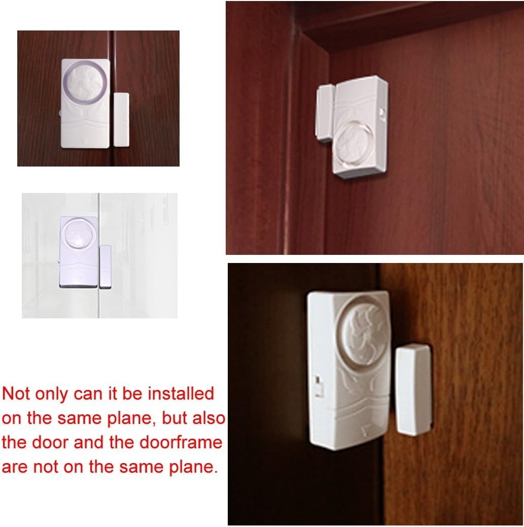 Child & Home Safety Wireless Alarm – Pack of 4 Loud 110dB Magnetic Door Sensors