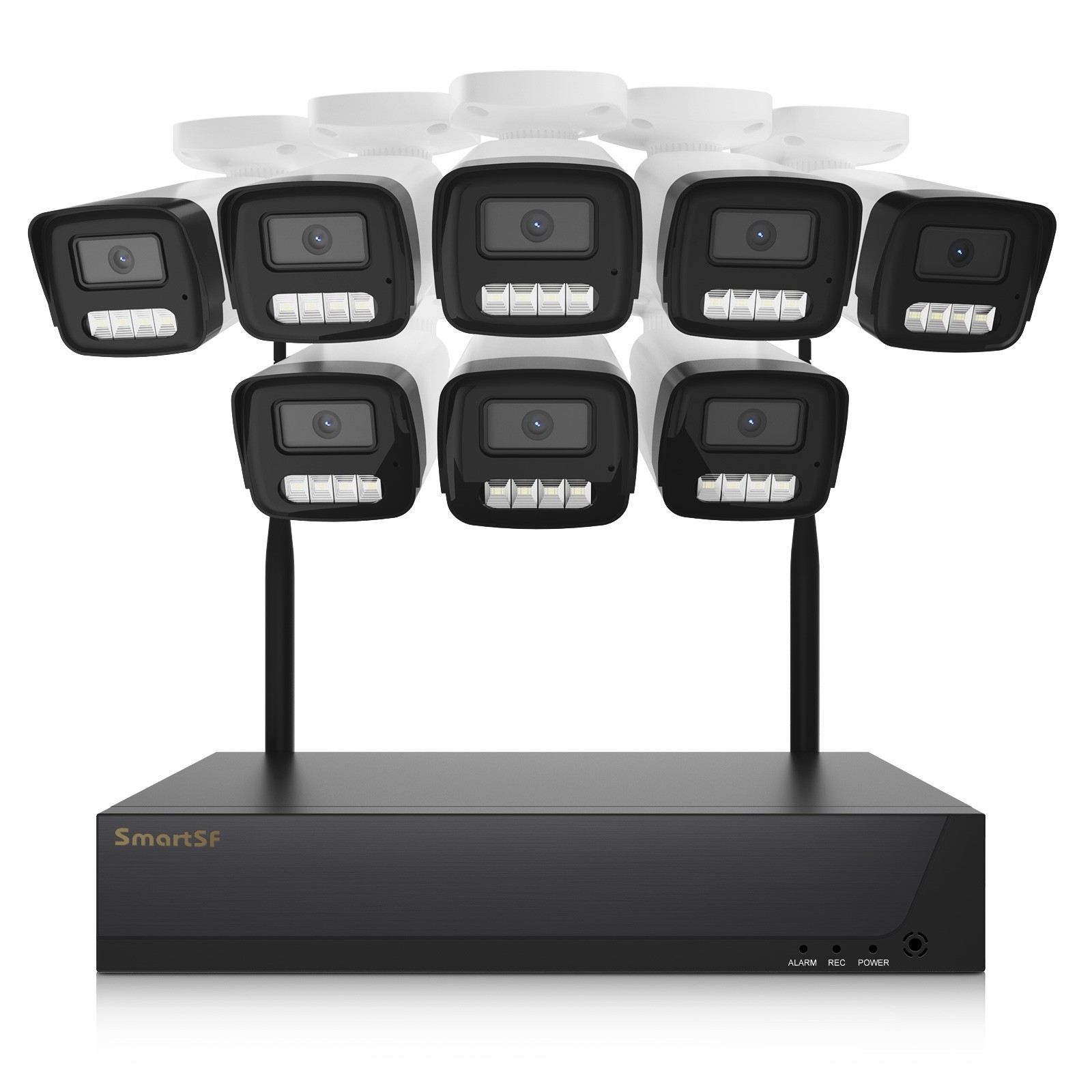 Wireless WIFI Outdoor 5MP IP Security Camera System 10CH 3TB NVR CCTV Home Audio