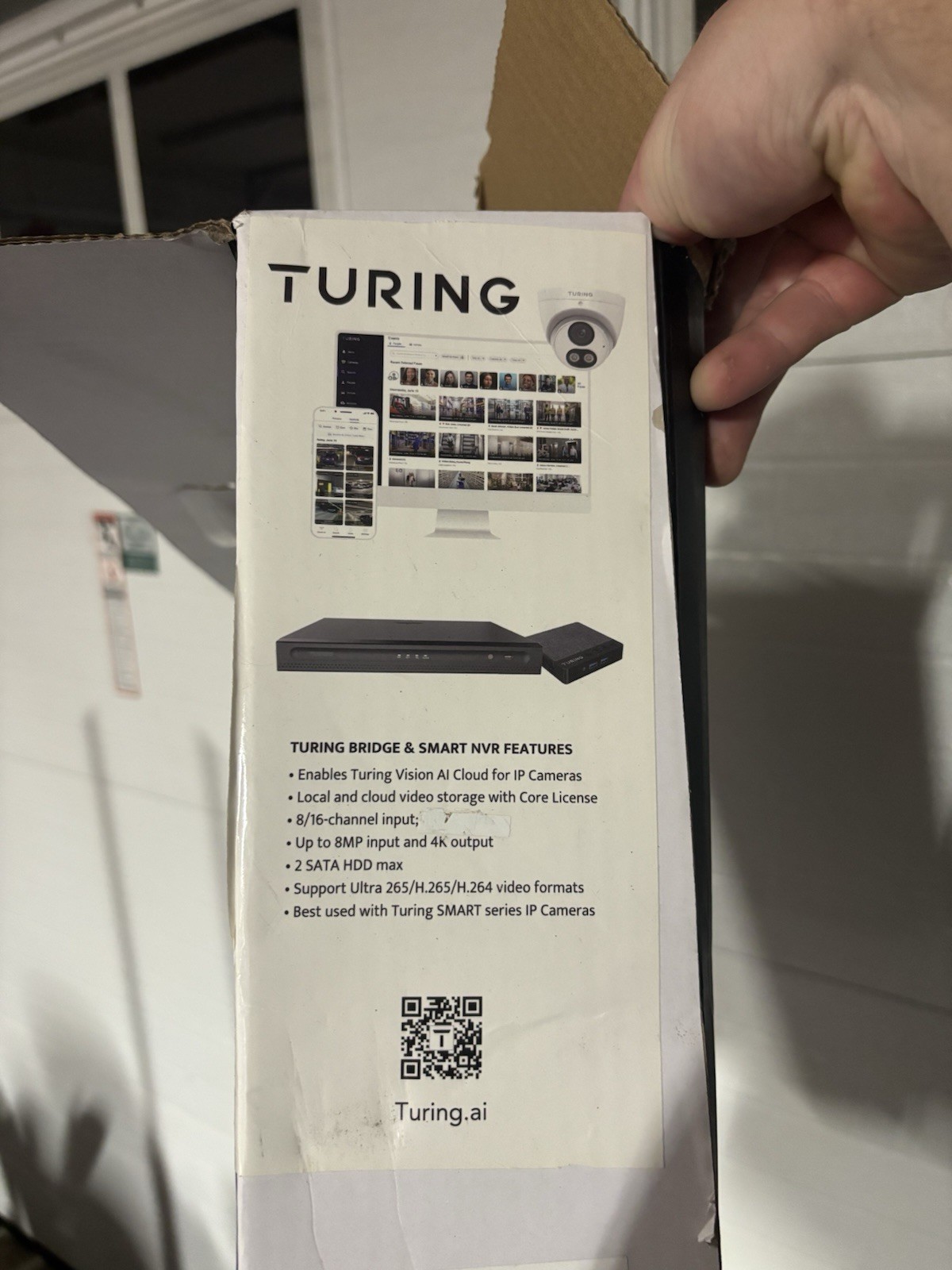 Turing Smart Series Lot- 8-Channel NVR ( No Bridge/cords) + Dome Camera+ 4MP PTZ