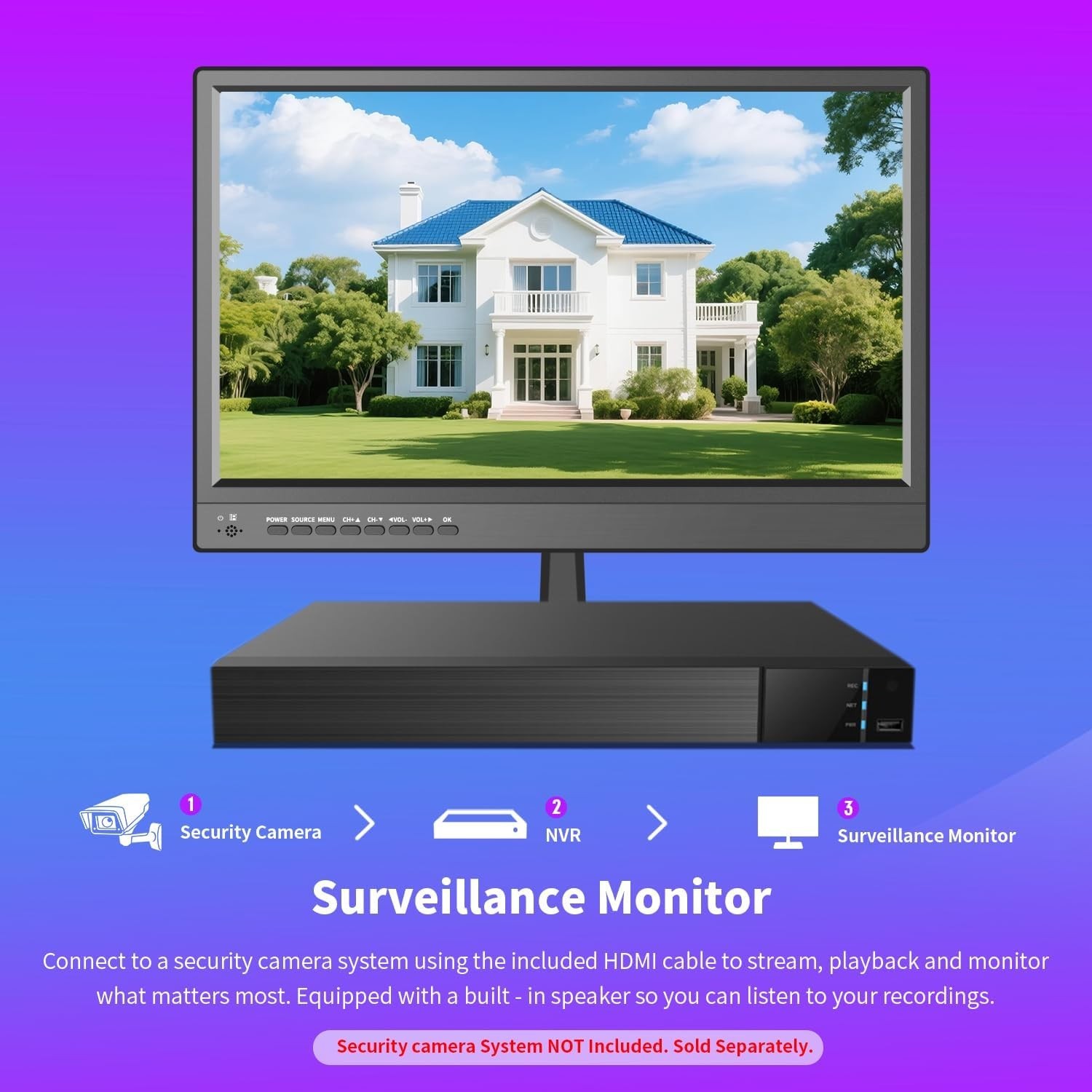 17″ CCTV Security Monitor with Ultra-Fine Pixel Pitch