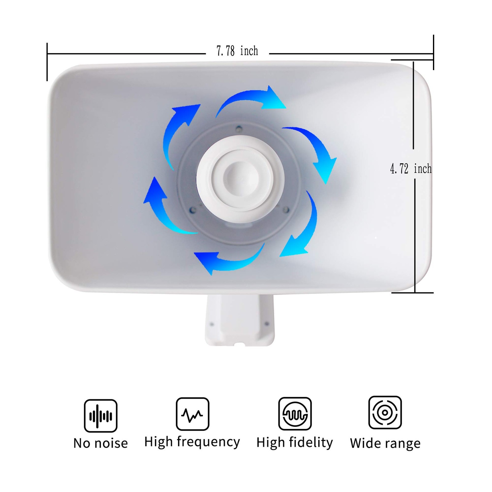 KLLsmDesign 30W Alarm Siren ,Dual Tone Outdoor Self Contained Electric