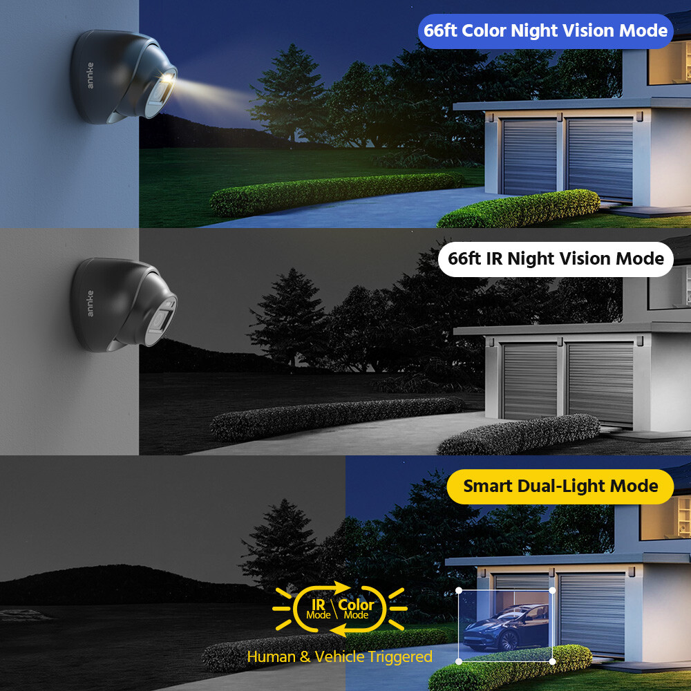 ANNKE 3K Lite 8CH DVR HD 1080P Security Camera System Outdoor AI Color Night 1TB