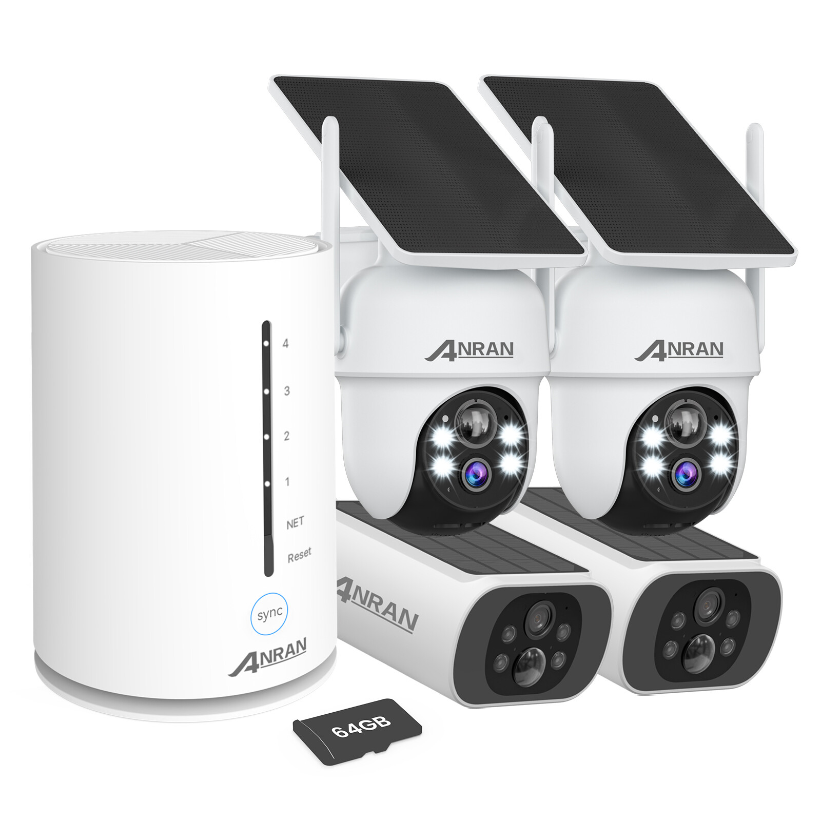 4MP Solar Wireless Security Camera System CCTV Battery WiFi Night Vision Outdoor