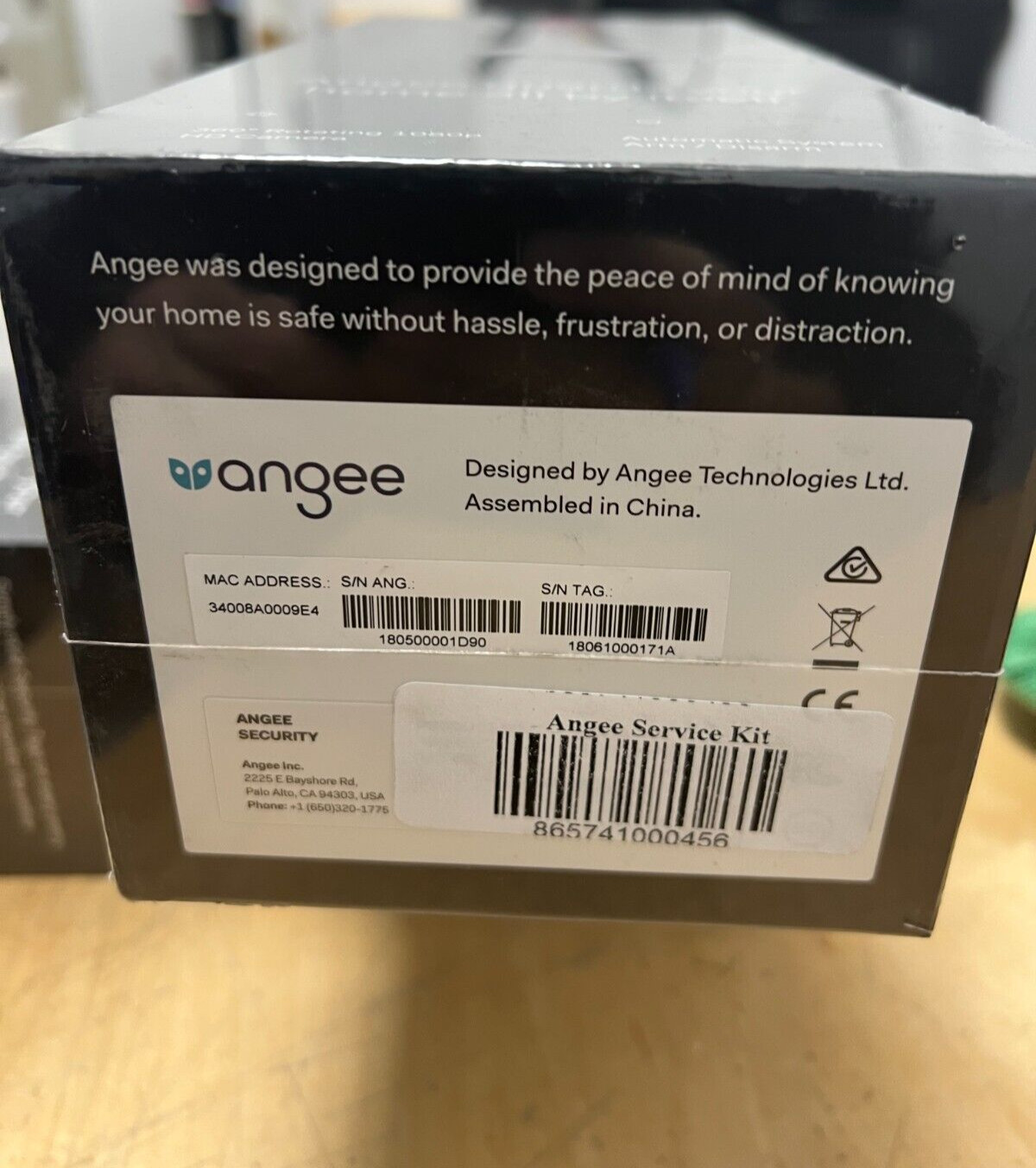 Angee – Wireless Home Security Camera Black ANG-S13-B-01 CIB