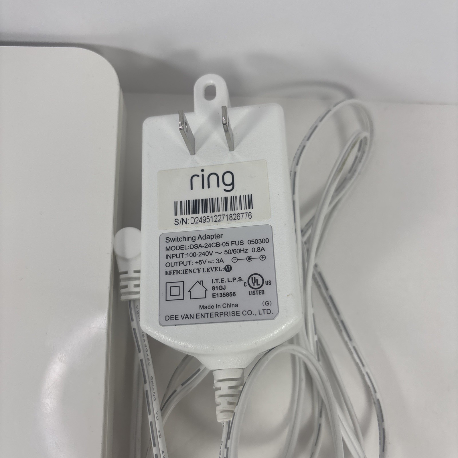 Ring Alarm Base Station -1st Gen- 4HB1S70EN0 w/ AC Adapter. Unknown Registration