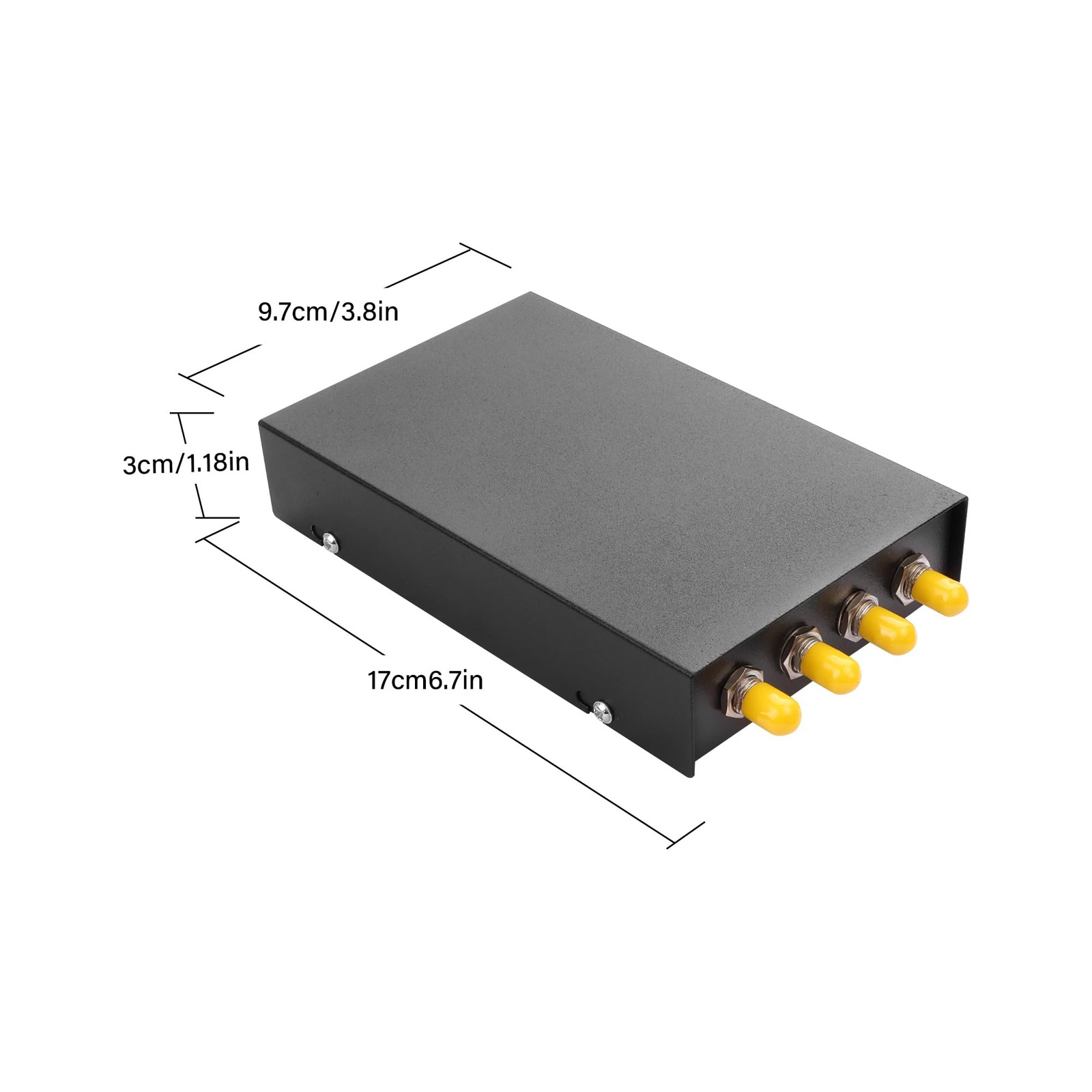 PNGKNYOCN 4 Ports Fiber Optical Terminal Junction Box,ST Wall Mount Black