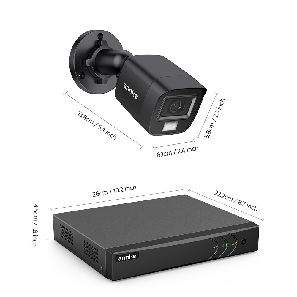 ANNKE 32CH 3K Lite DVR 1080P Video AI Security Camera System Color Night Vision