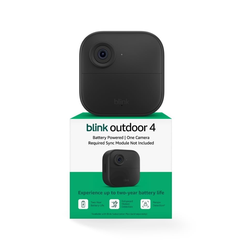 Blink Outdoor 4 Wireless Smart Security Camera – 1080p HD, Two-Year Battery