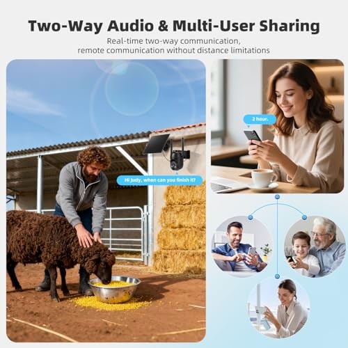 4G LTE Cellular Security Cameras Solar Powered No WiFi Security Black 1 pack