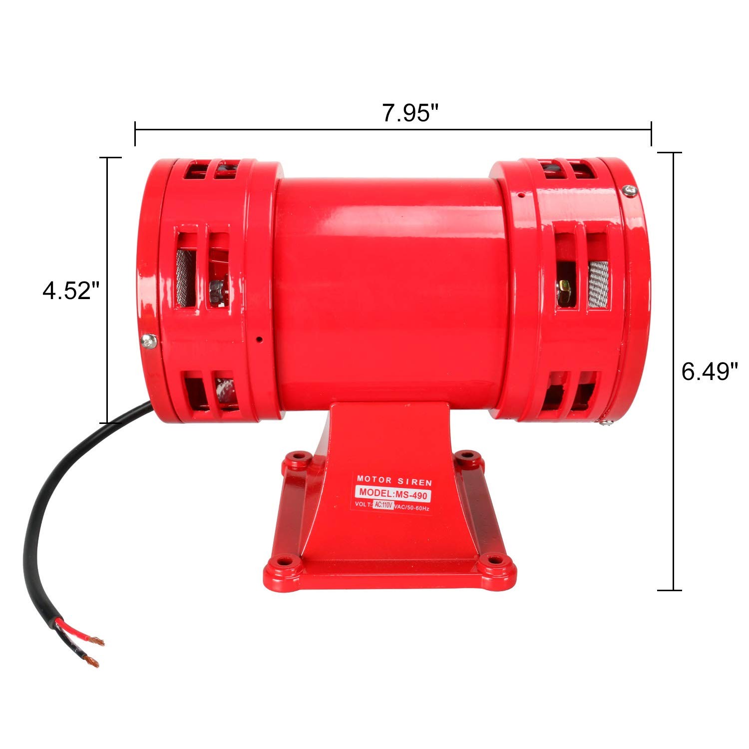 YaeCCC Air Raid Siren, 110V Electric Motor Driven Siren Alarm – 150db, Super …