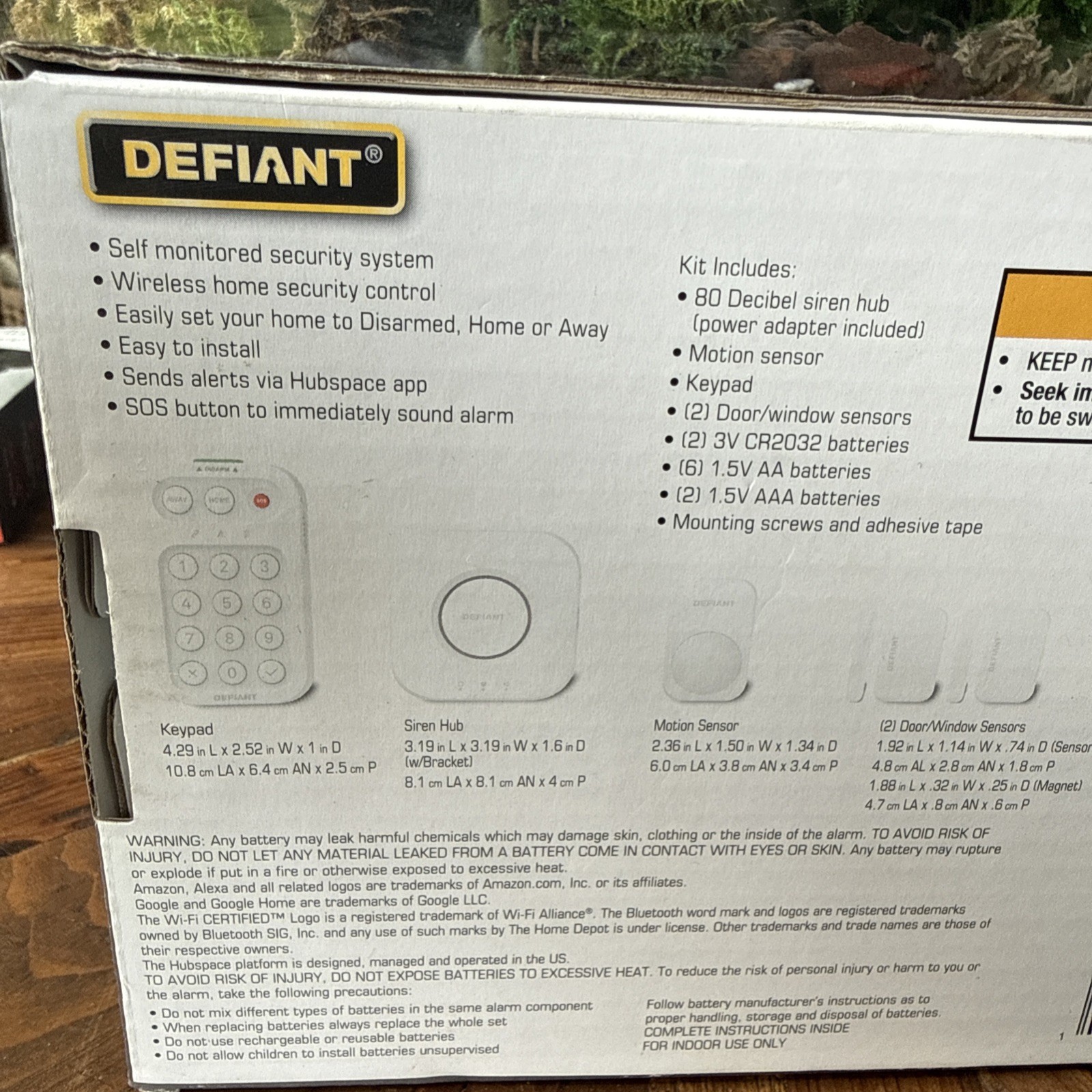 Defiant Smart Home Alarm System | NEW Sealed | Hubspace, Alexa, Google, WiFi