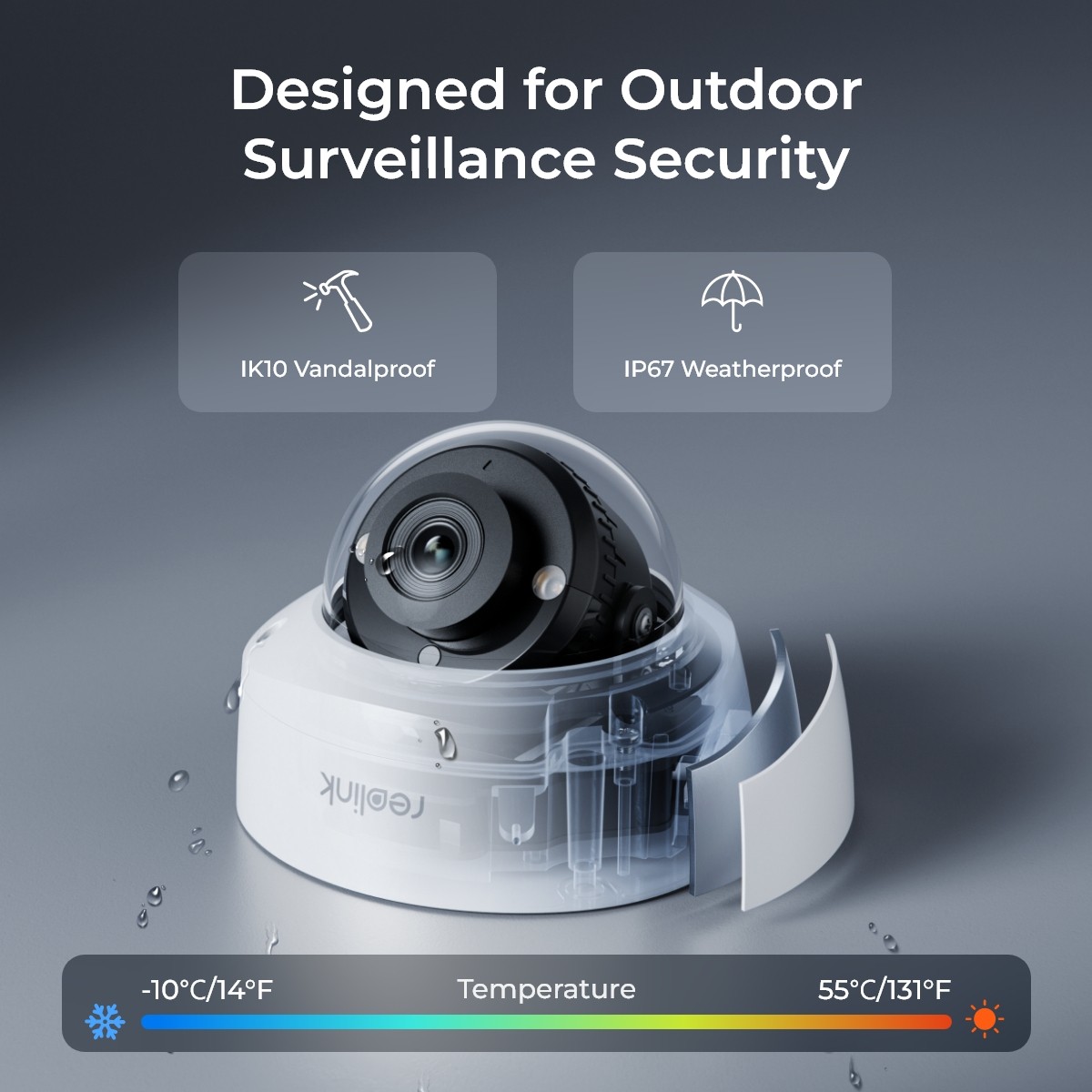 Reolink 8MP PoE System 8CH 2TB HDD NVR Color Night IK10 Security Camera