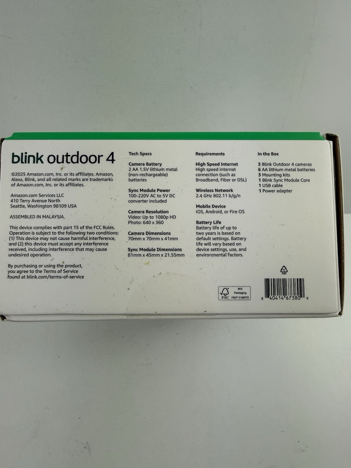 Blink Outdoor 4, (4th Gen 2025) Wireless 3 Camera Security System + Sync Module