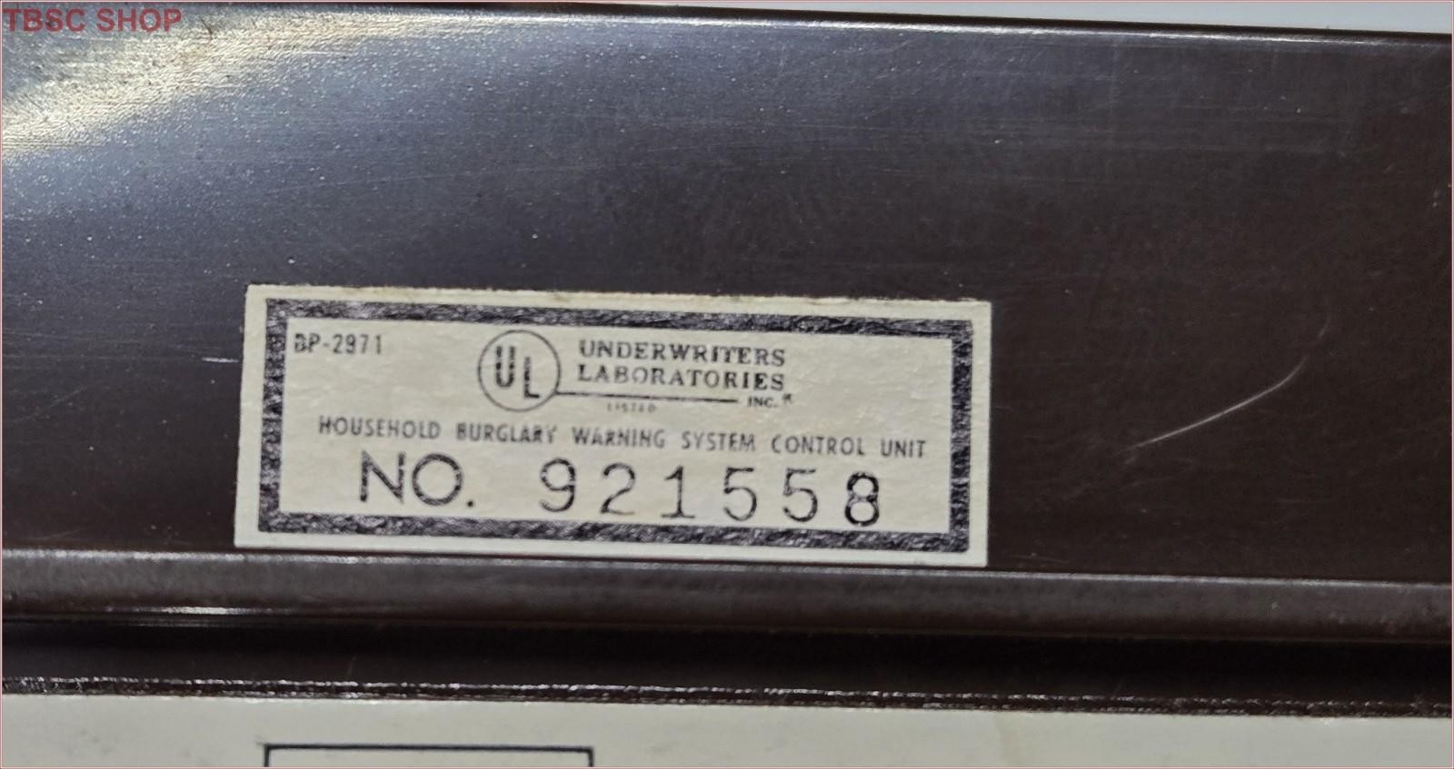 Vintage Model 921558 Household Burglary Warning System Control Unit