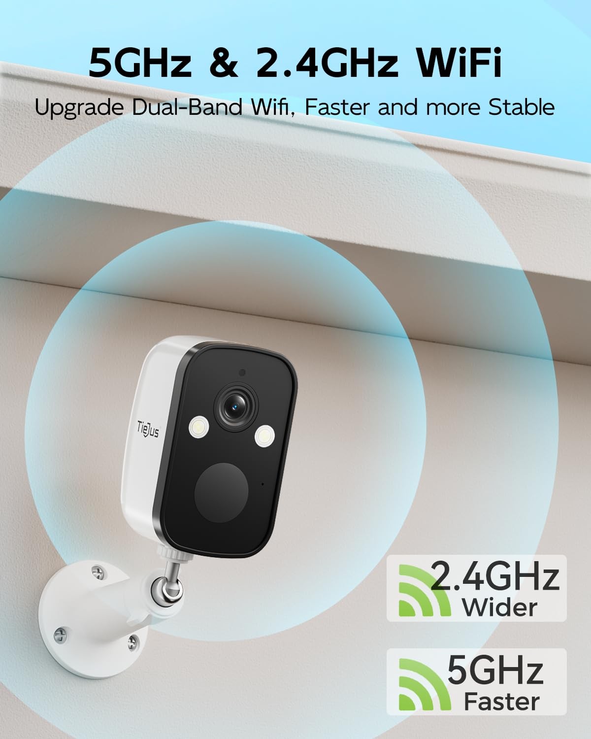 TIEJUS 4-Pack 2K 5G Solar Security Cameras Wireless Outdoor for Home 4 Pack-5G