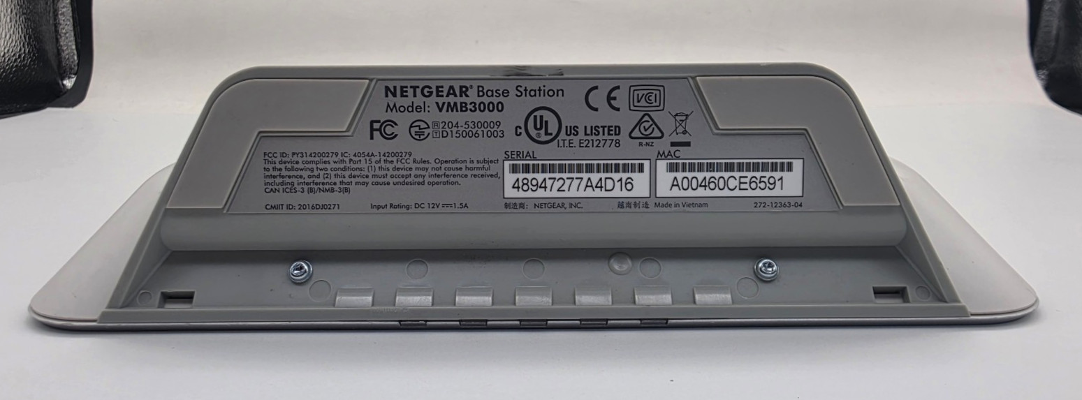 Netgear Arlo Security Base Station VMB3000 w/ Power Adapter – No Cameras