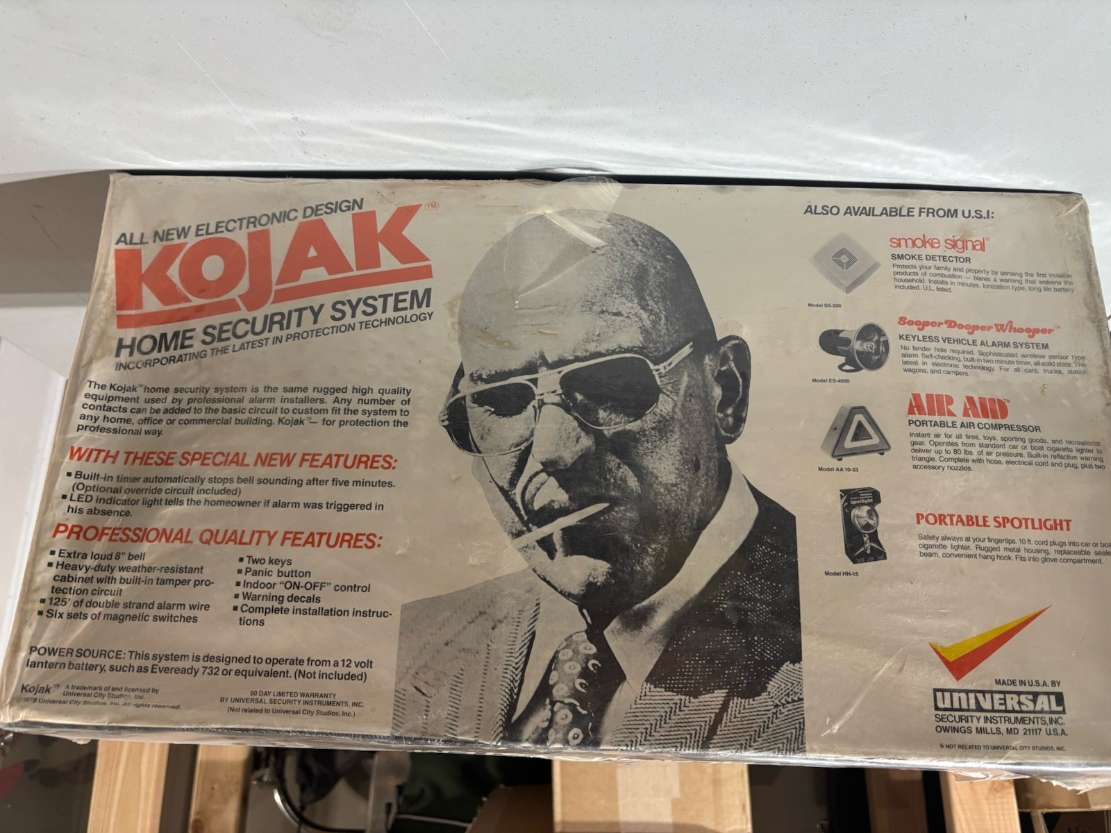 Vintage 1978 Universal Security Kojak Home Alarm Security System