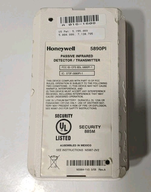 ADEMCO Passive Infrared Detector / Motion Detector 5890PI Home Alarm