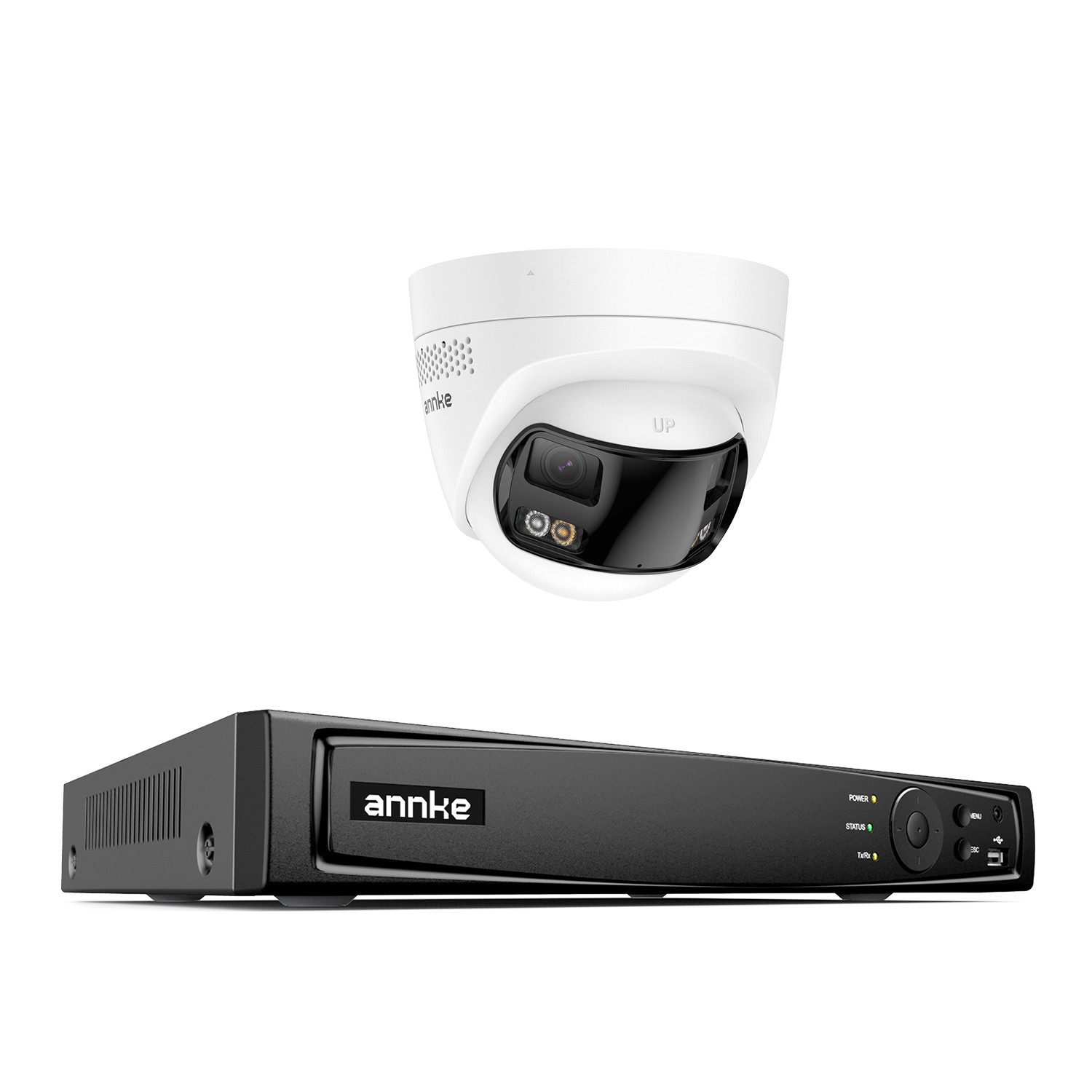 ANNKE 4K Dual-Lens Color Night POE Security Camera System 8CH NVR Two Way Audio