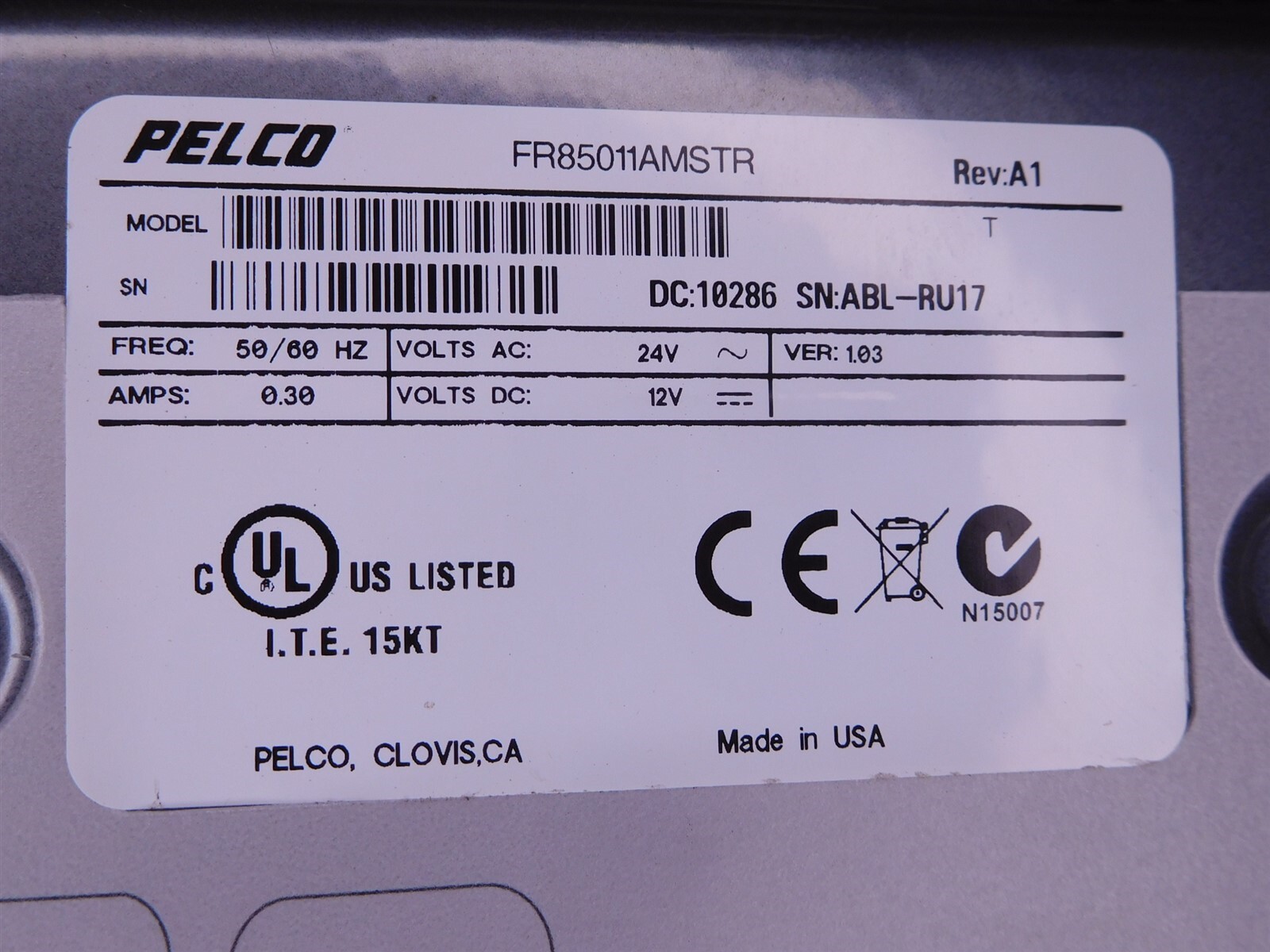 12x Pelco Video FR85011AMSTR Fiber Transmitter/Receiver Transceiver Rack (S28)