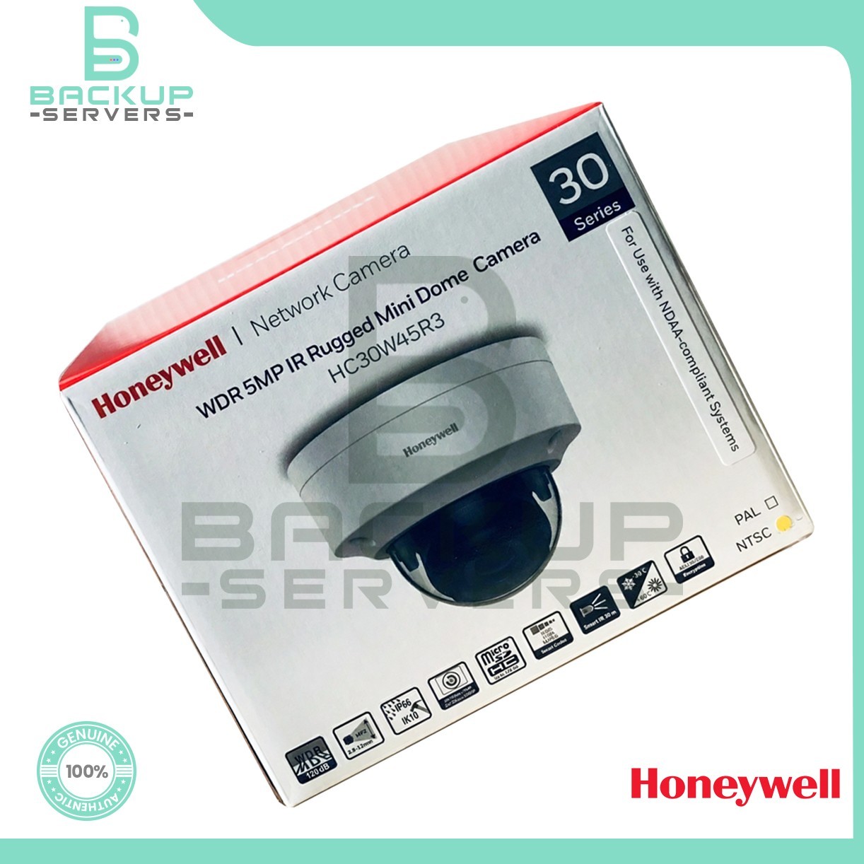Honeywell HC30W45R3 5MP WDR IP Dome Security Camera PoE Outdoor Night Vision