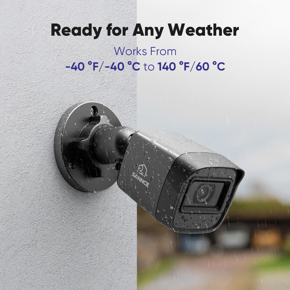SANNCE 5IN1 8CH DVR CCTV 1080P Video Security Camera System Outdoor AI Detection