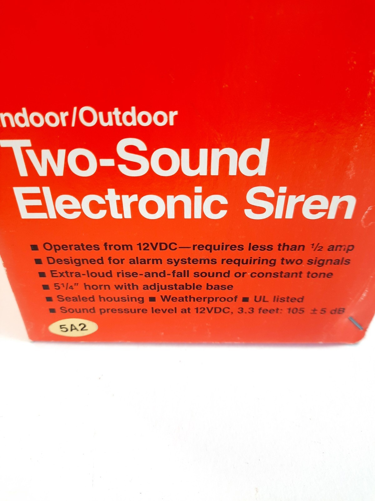 Vtg Safe House 2 Sound Electric Siren Indoor Outdoor Home Alarm System No B-193
