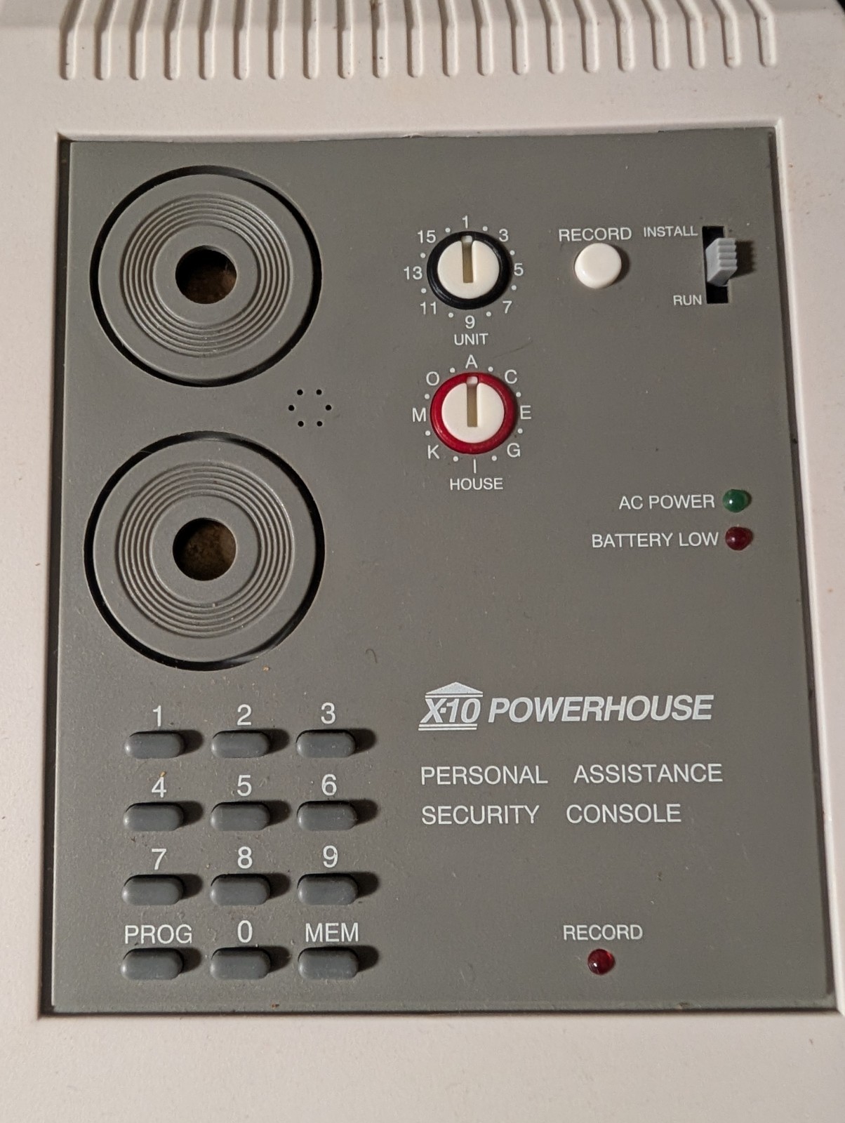 X-10 Powerhouse Personal Assistance Security System PA581 with 2 call pendants